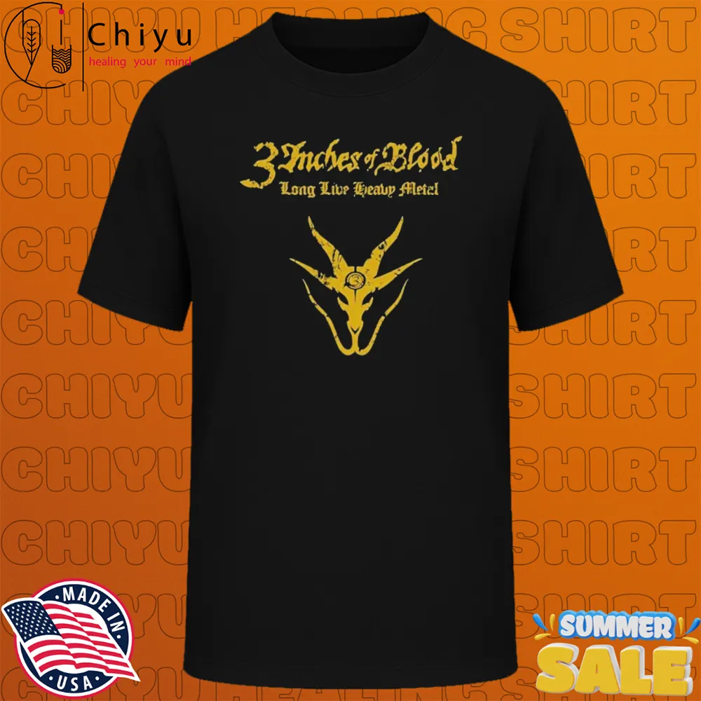 3 Inches Of Blood Long Live Heavy Metal T-shirts