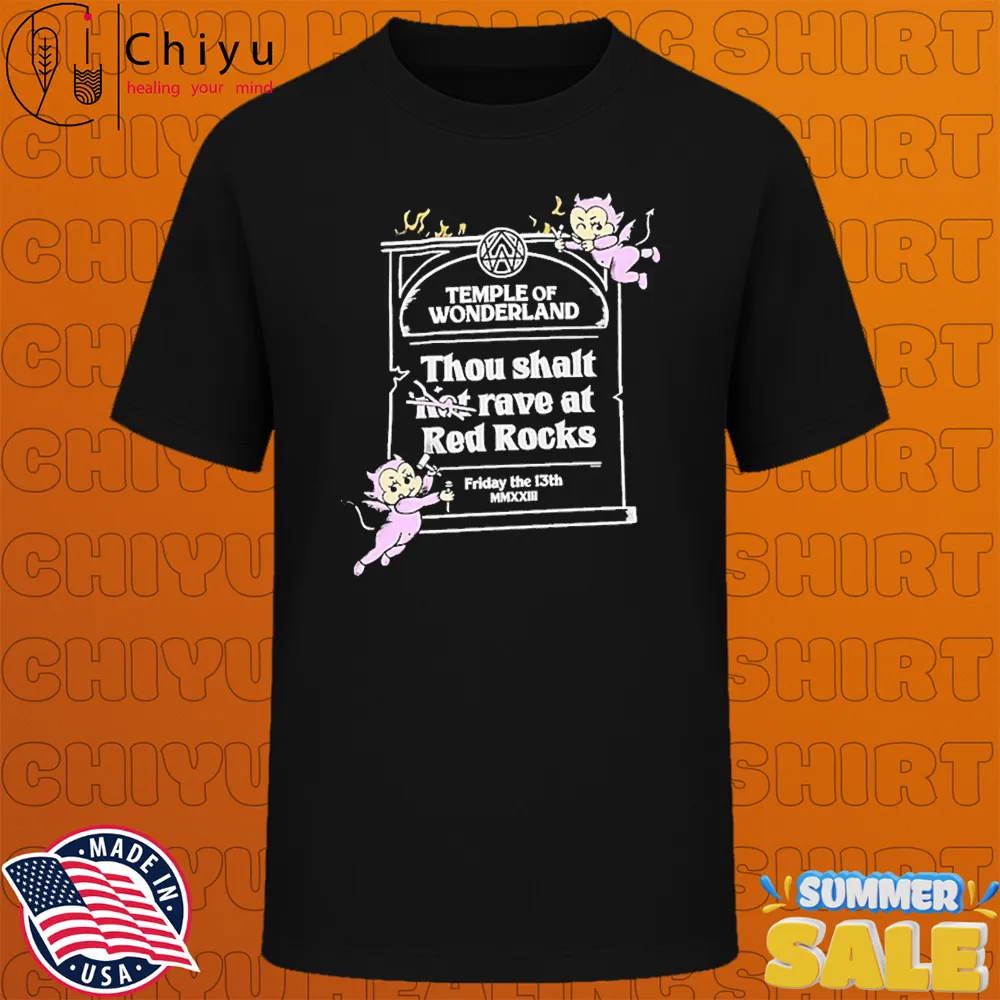 Alison Wonderland Temple Of Wonderland Thou Shalt Not Rave At Red Rocks Friday The 13th T-shirts