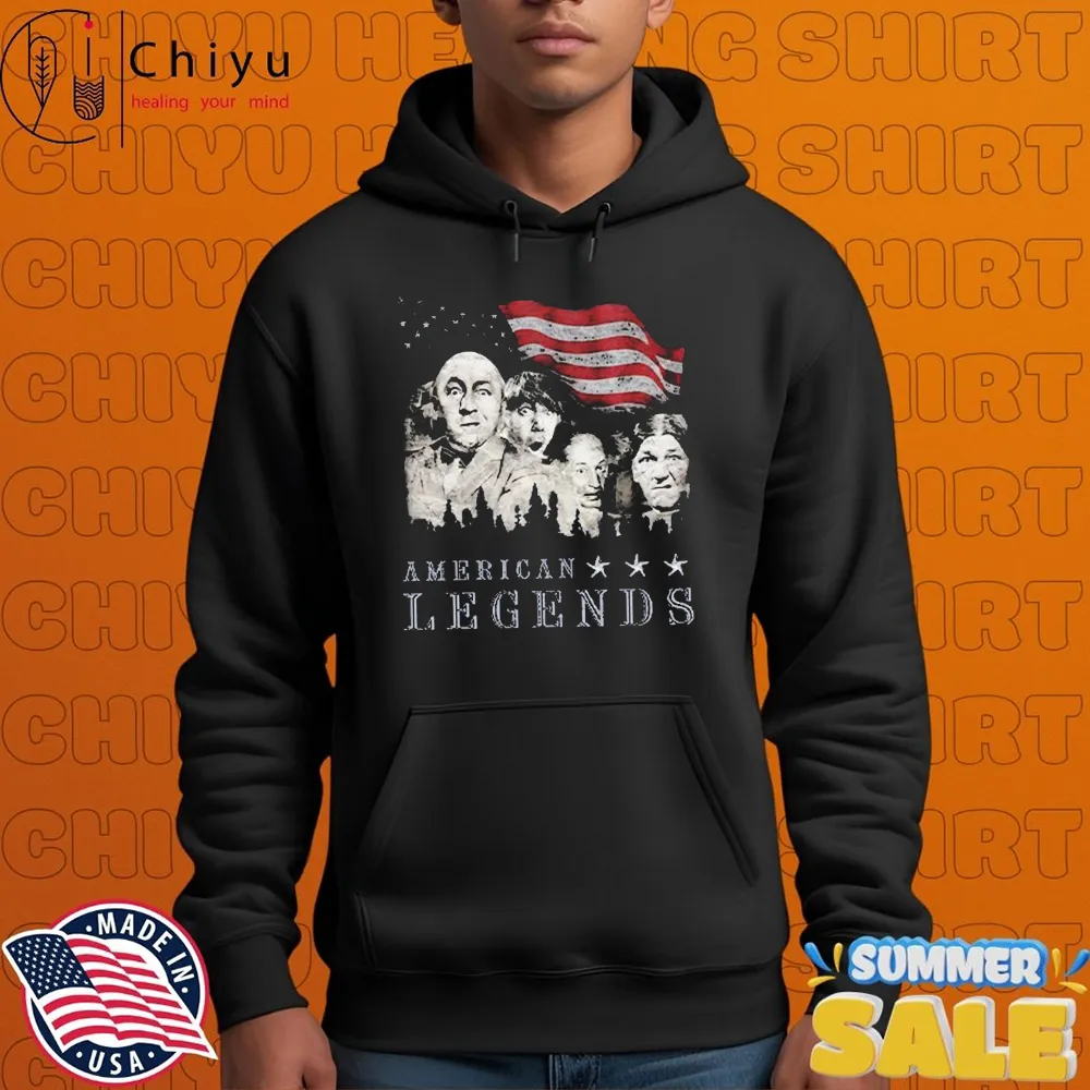American Legends Rushmorons The Three Stooges American Flag T-Shirts American Legends Rushmorons The Three Stooges American Flag T-Shirts