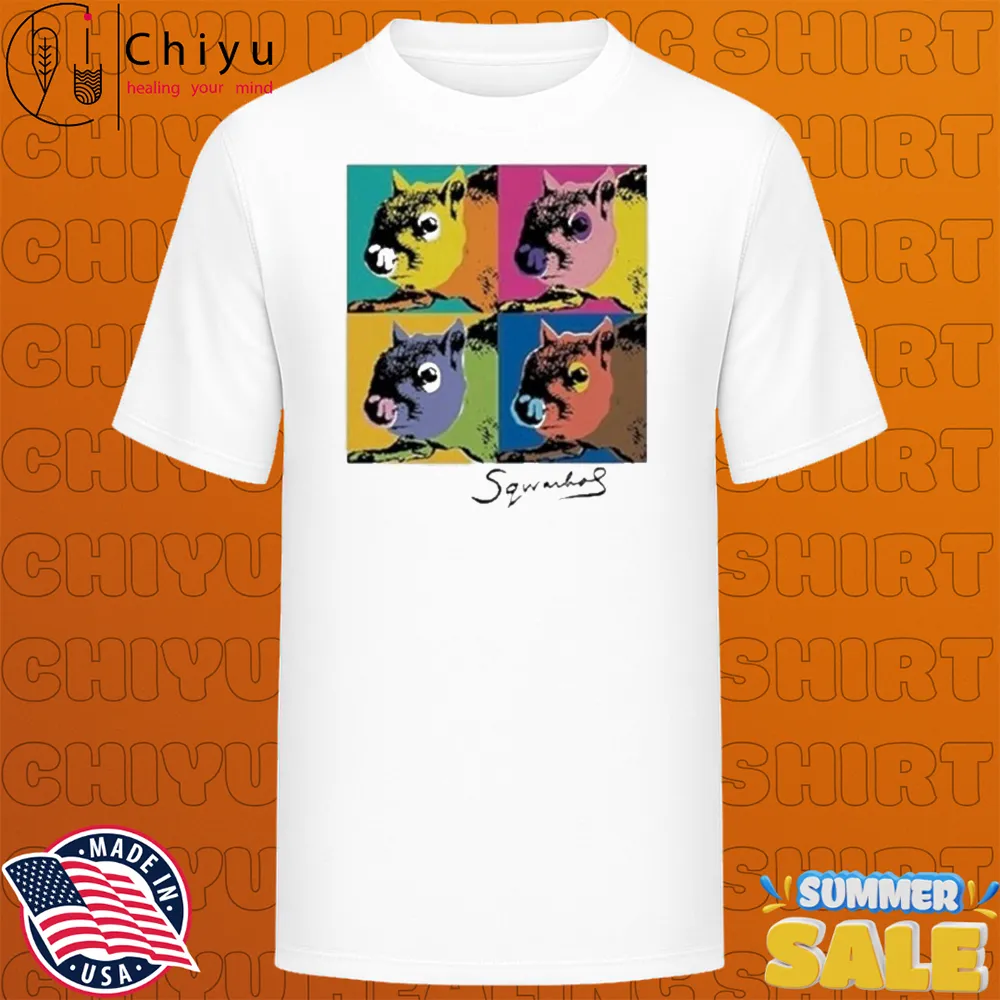 Andy Warhol Humor Sqwarhol Squirrel T-shirts