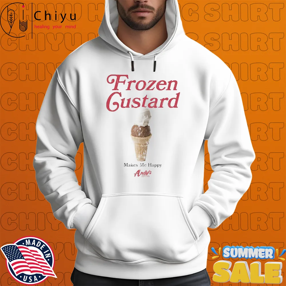 Andy's Frozen Custard Makes Me Happy Lane Seven Ice Cream T-shirts Andy's Frozen Custard Makes Me Happy Lane Seven Ice Cream T-shirts