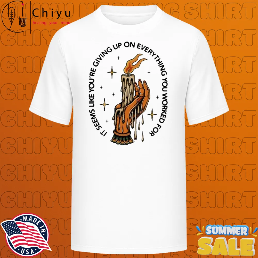 August Burns Red It Seems Like You're Giving Up On Everything You Worked For Composure Hand Holding Candle Lyric T-Shirt August Burns Red It Seems Like You're Giving Up On Everything You Worked For Composure Hand Holding Candle Lyric T-Shirt