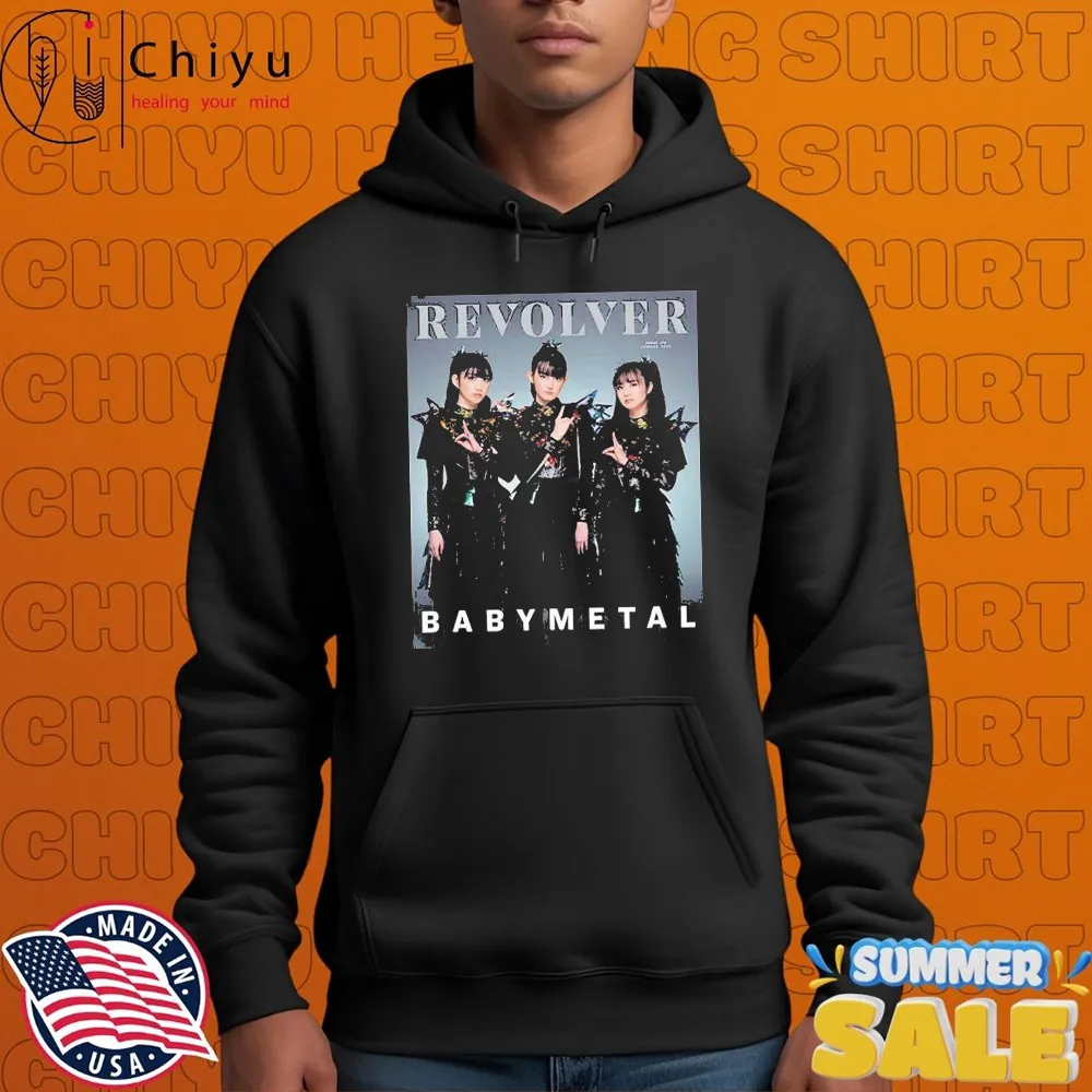 Babymetal Revolver Magazine Cover Summer 2025 Holographic Armor Theme T-shirts Babymetal Revolver Magazine Cover Summer 2025 Holographic Armor Theme T-shirts
