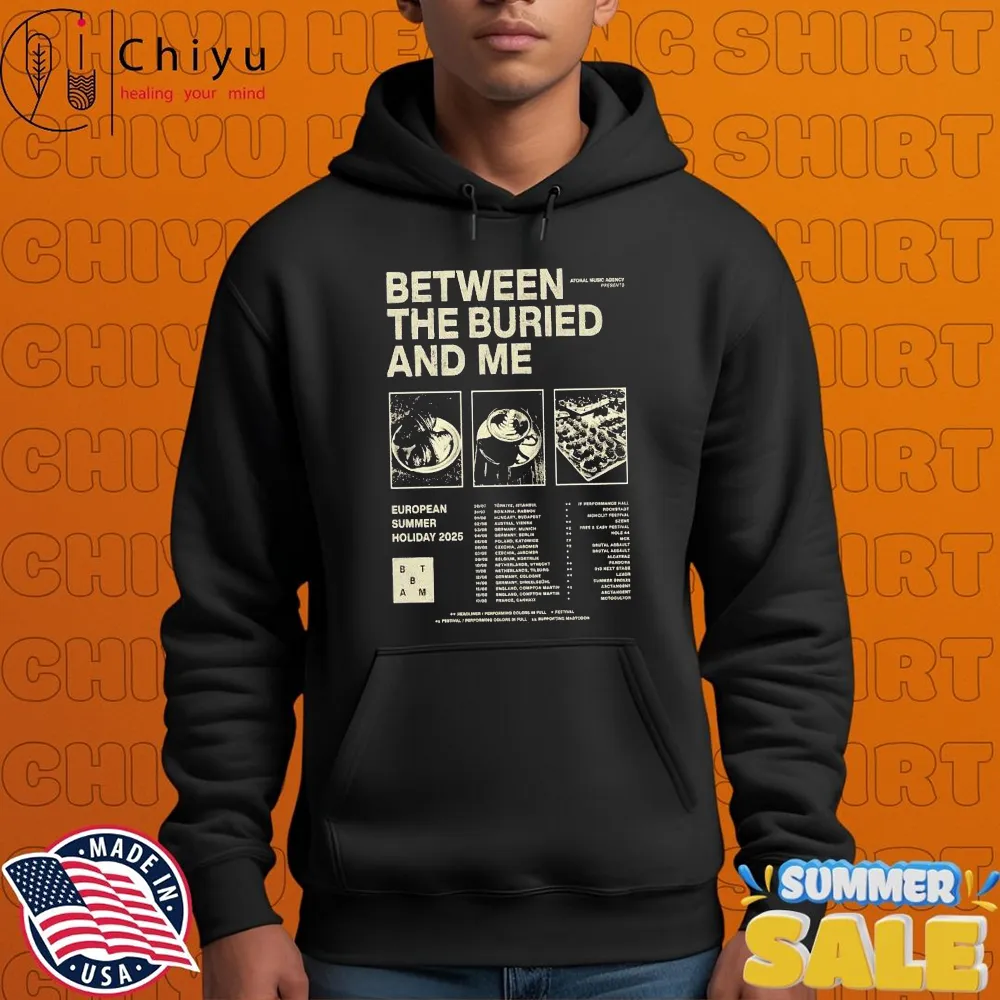 Between The Buried And Me The European Summer Holiday 2025 Tour Dates T-Shirts Between The Buried And Me The European Summer Holiday 2025 Tour Dates T-Shirts