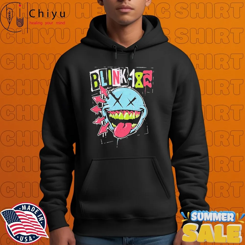 Blink-182 Crazy Face Green Teeth T-Shirts Blink-182 Crazy Face Green Teeth T-Shirts