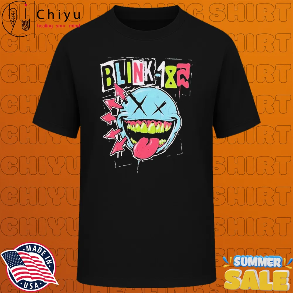 Blink-182 Crazy Face Green Teeth T-Shirts Blink-182 Crazy Face Green Teeth T-Shirts