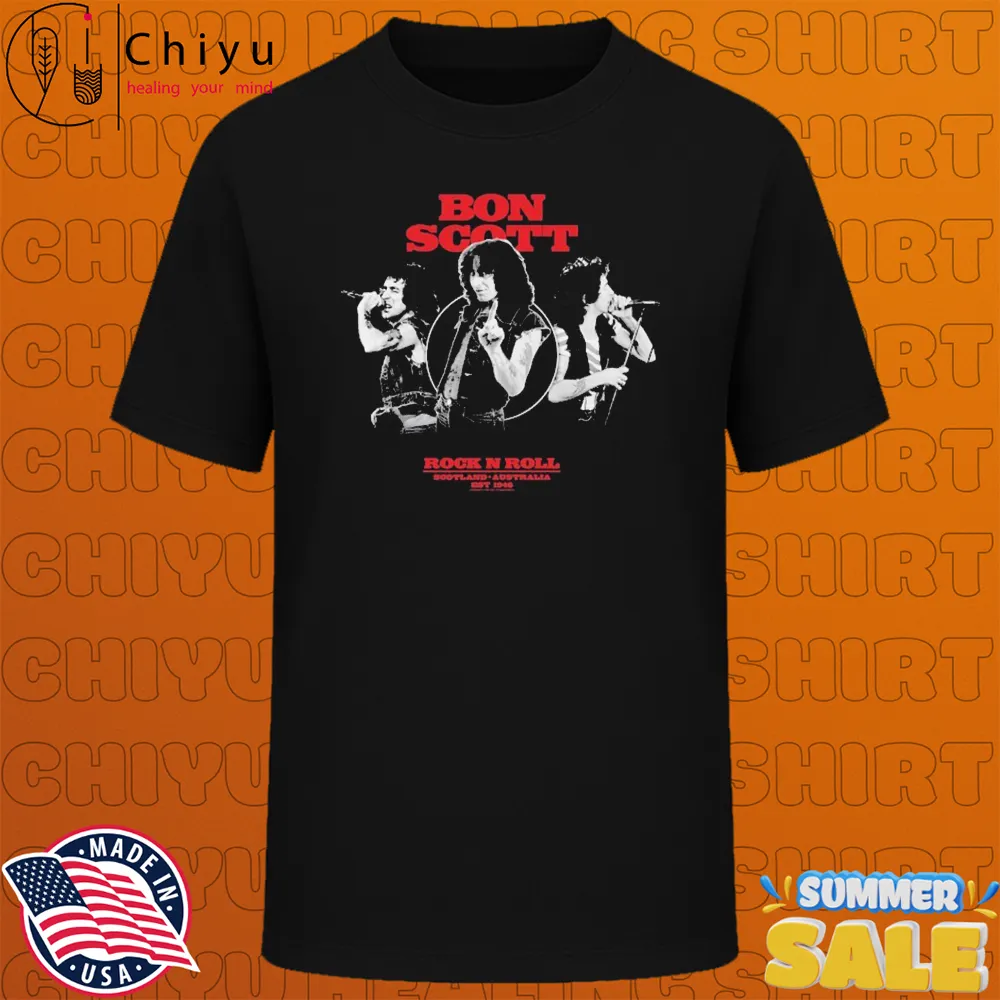 Bon Scott Rock N Roll Scotland Australia Est 1946 T-shirts