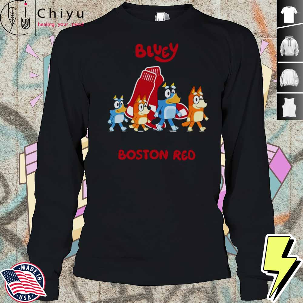Boston Red Sox Bluey Family Abbey Road Shirt Boston Red Sox Bluey Family Abbey Road Shirt