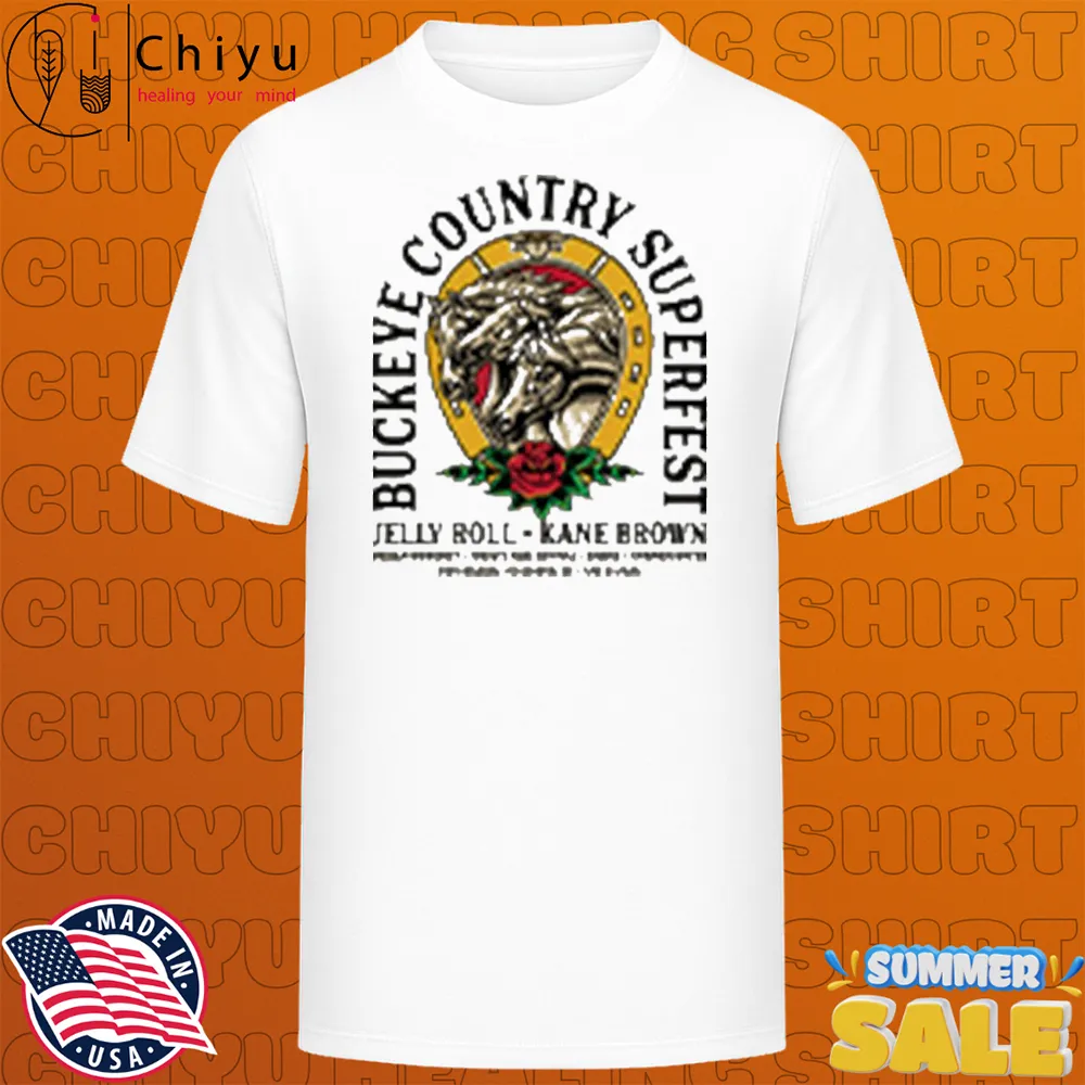 Buckeye Country Superfest Jelly Roll Kane Brown 2025 Horses And Roses T-shirts