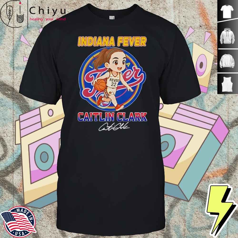 Caitlin Clark Indiana Fever NBA Basketball Cartoon Signature Shirt Caitlin Clark Indiana Fever NBA Basketball Cartoon Signature Shirt