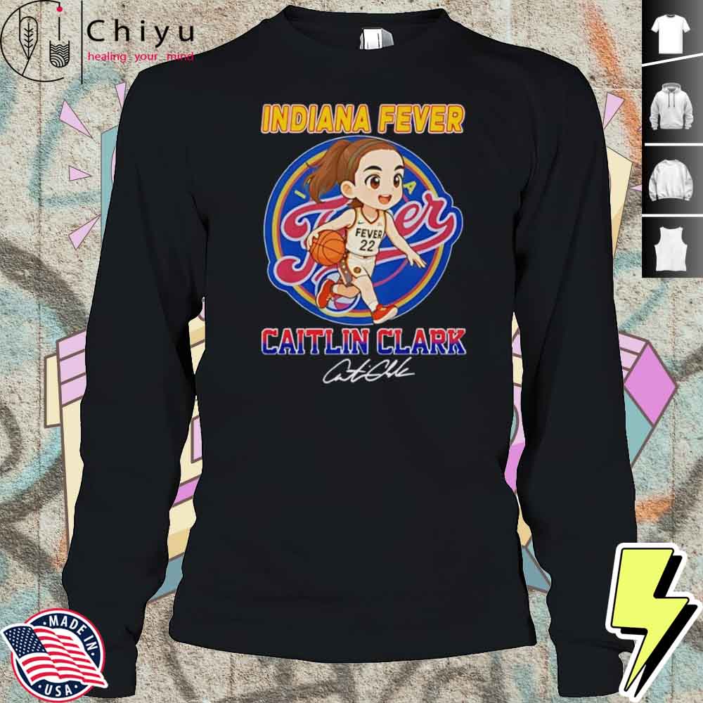 Caitlin Clark Indiana Fever NBA Basketball Cartoon Signature Shirt Caitlin Clark Indiana Fever NBA Basketball Cartoon Signature Shirt