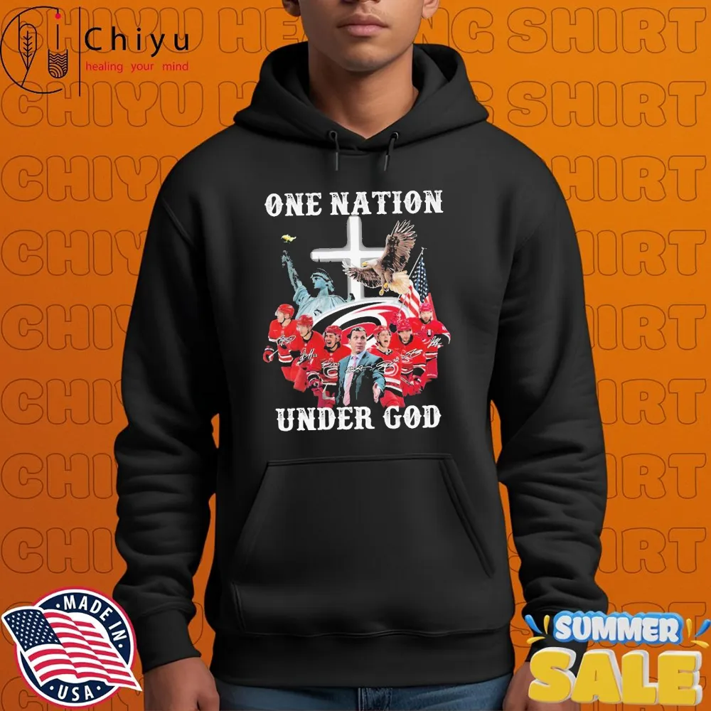 Carolina Hurricanes One Nation Under God Signatures T-shirts Carolina Hurricanes One Nation Under God Signatures T-shirts
