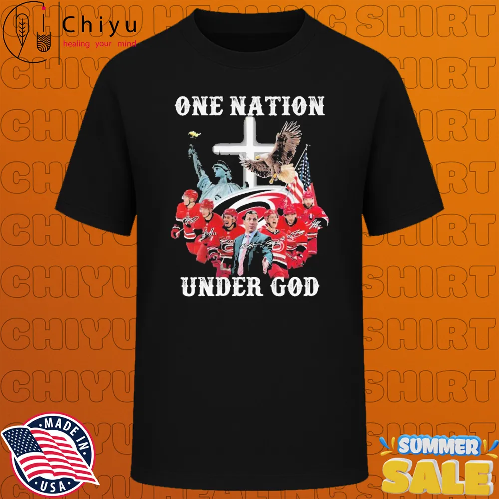 Carolina Hurricanes One Nation Under God Signatures T-shirts Carolina Hurricanes One Nation Under God Signatures T-shirts