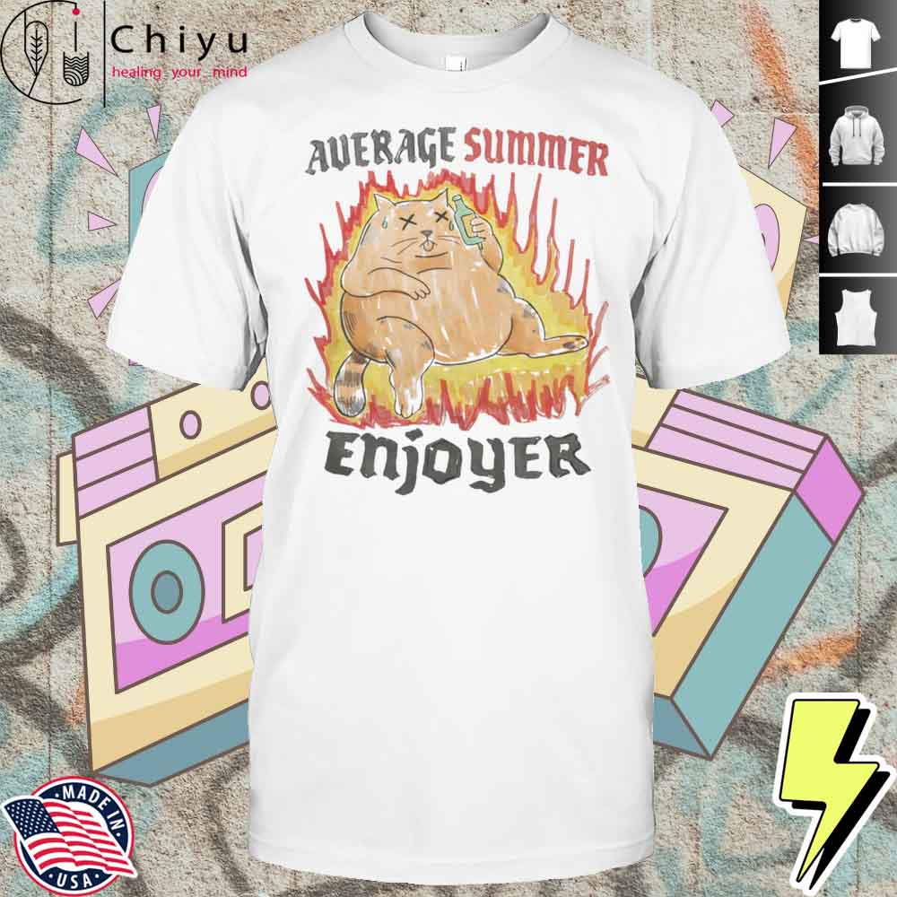 Cat Average Summer Enjoyer Shirt Hoodie Cat Average Summer Enjoyer Shirt Hoodie