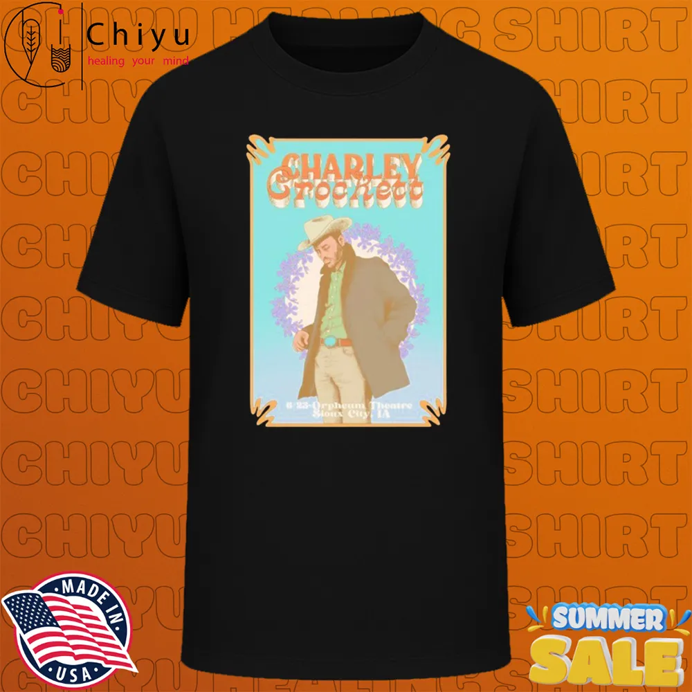 Charley Crockett Sioux City IA Tour On June 23 2025 T-shirts