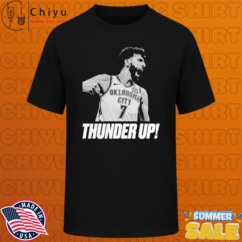 Chet Holmgren Thunder Up Oklahoma City Thunder 2025 NBA Finals Champions T-Shirts