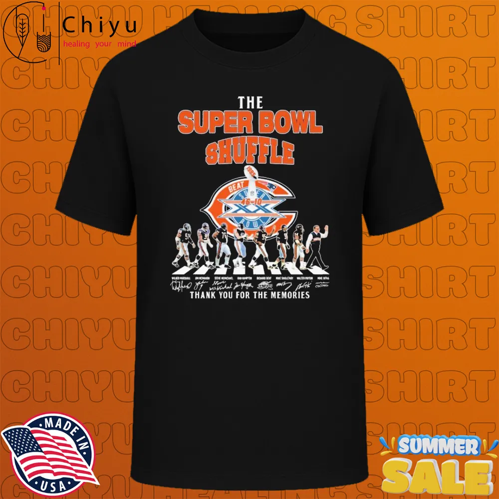 Chicago Bears The Super Bowl Shuffle Thank You For The Memories Road Abbey Signatures T-shirts Chicago Bears The Super Bowl Shuffle Thank You For The Memories Road Abbey Signatures T-shirts