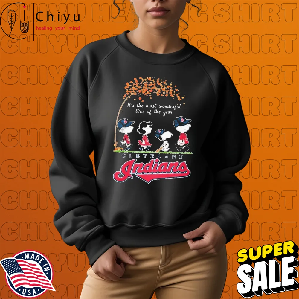Cleveland Guardians Indians X The Peanuts It's The Most Wonderful Time Of The Year T-shirts Cleveland Guardians Indians X The Peanuts It's The Most Wonderful Time Of The Year T-shirts