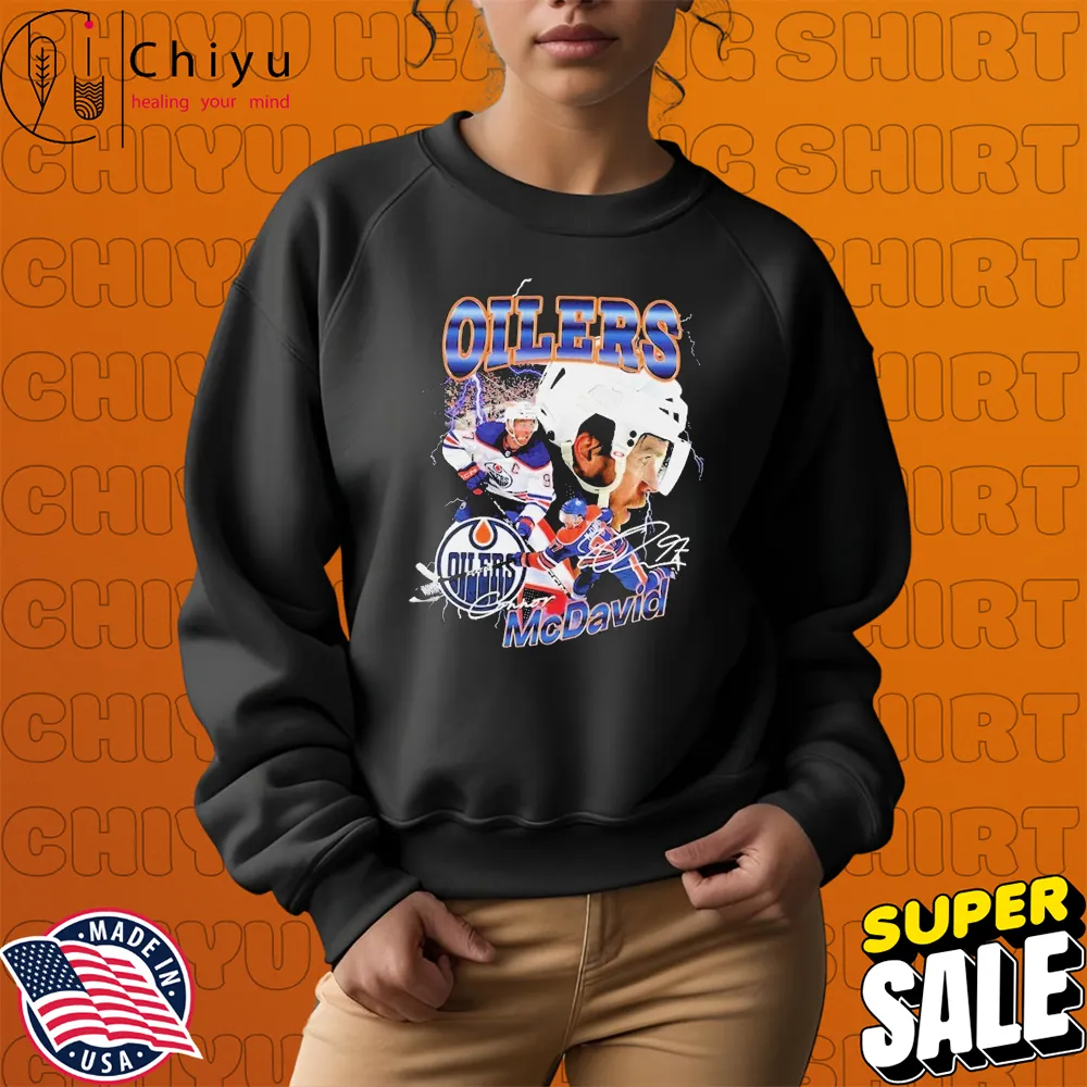 Connor McDavid Edmonton Oilers 2.0 Player Signature T-Shirts Sweatshirt Connor McDavid Edmonton Oilers 2.0 Player Signature T-Shirts Sweatshirt