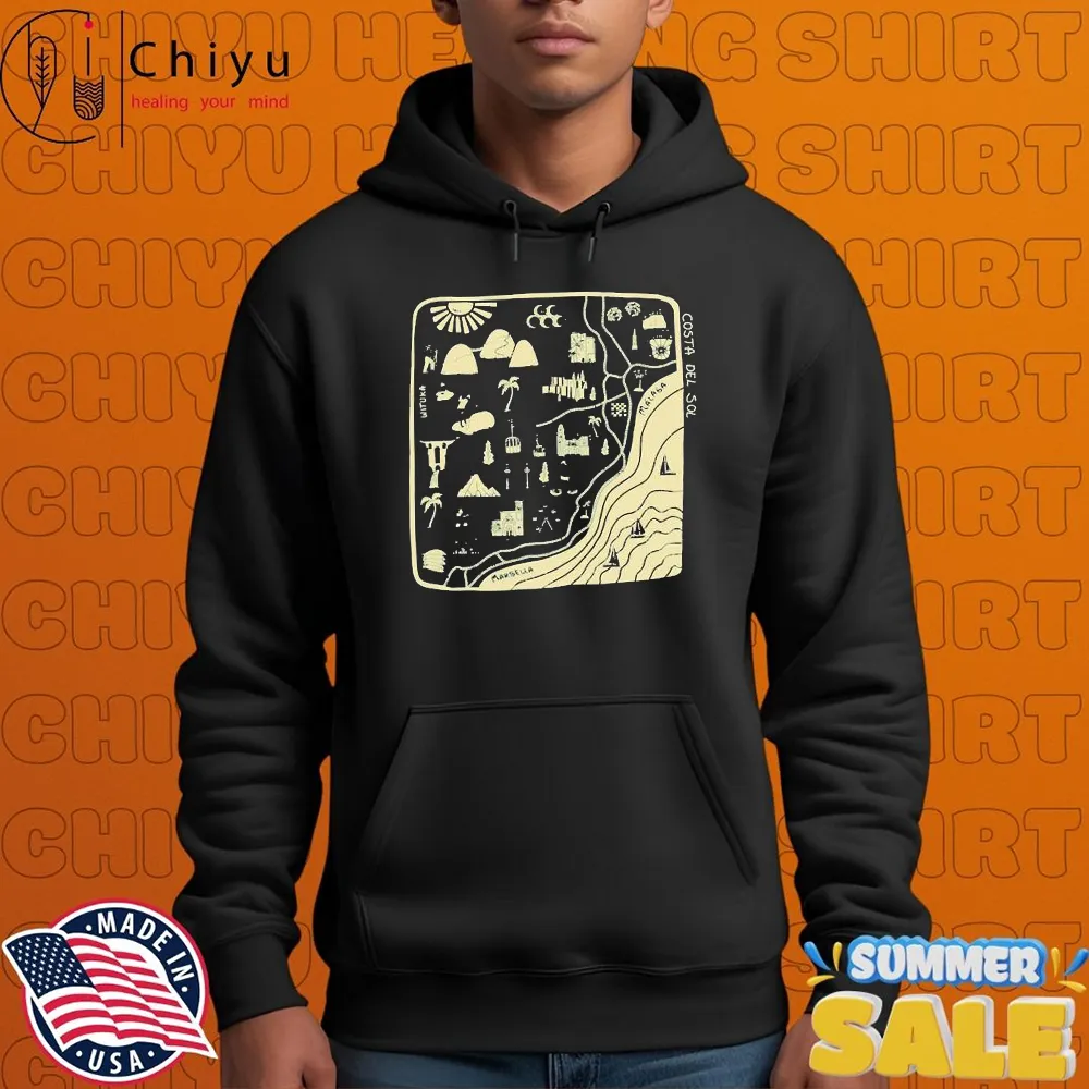 Costa Del Sol Map Wituka T-shirts Costa Del Sol Map Wituka T-shirts