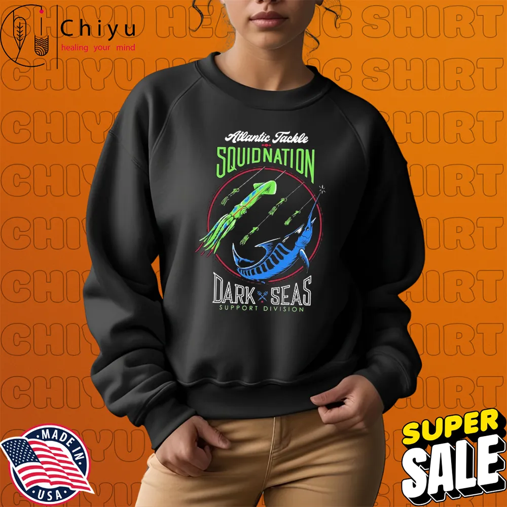 Dark Seas Atlantic Tackle Squid Nation Support Division Atlantic Tackle Squid Nation Stock Fishing T-shirts Sweatshirt Dark Seas Atlantic Tackle Squid Nation Support Division Atlantic Tackle Squid Nation Stock Fishing T-shirts Sweatshirt