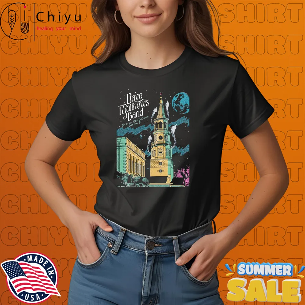 Dave Matthews Band For Charleston South Carolina At Credit One Stadium On June 20 2025 T-Shirts Dave Matthews Band For Charleston South Carolina At Credit One Stadium On June 20 2025 T-Shirts