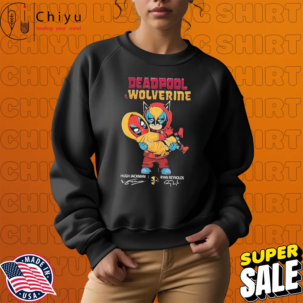 Deadpool and Wolverine Ryan Reynolds x Hugh Jackman Signature T-shirts Sweatshirt Deadpool and Wolverine Ryan Reynolds x Hugh Jackman Signature T-shirts Sweatshirt