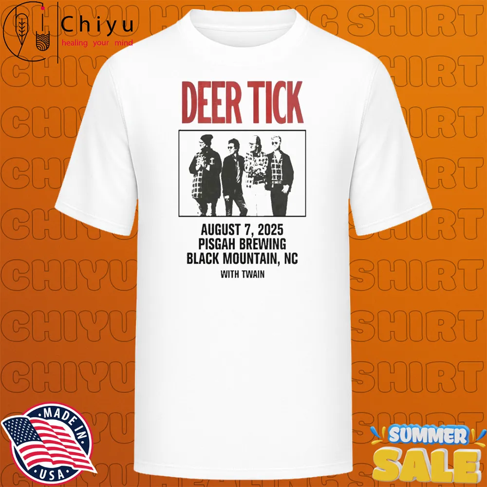 Deer Tick Aug 07 2025 Pisgah Brewing Company, Black Mountain T-shirts Deer Tick Aug 07 2025 Pisgah Brewing Company, Black Mountain T-shirts