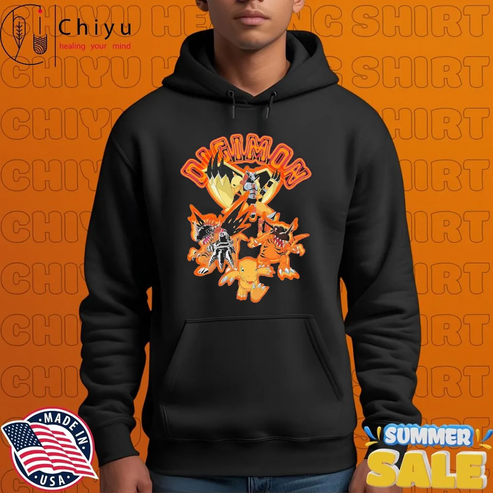 Dim Mak x Digimon Agumon Evolution T-shirts Dim Mak x Digimon Agumon Evolution T-shirts