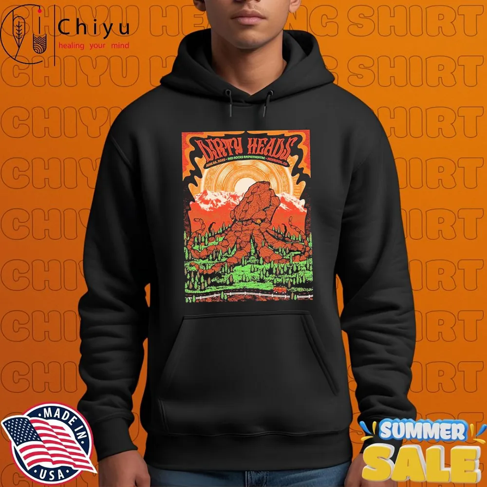 Dirty Heads Live At Red Rocks Amphitheatre In Morrison Colorado On June 26 2025 With Psychedelic Rock T-shirts Dirty Heads Live At Red Rocks Amphitheatre In Morrison Colorado On June 26 2025 With Psychedelic Rock T-shirts