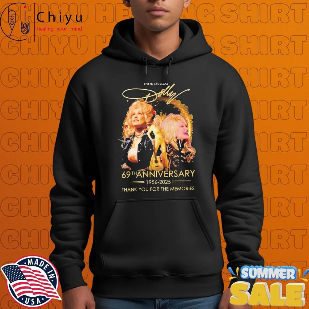 Dolly Parton 69th Anniversary 1956-2025 Signature Thank You For The Memories T-shirts Dolly Parton 69th Anniversary 1956-2025 Signature Thank You For The Memories T-shirts
