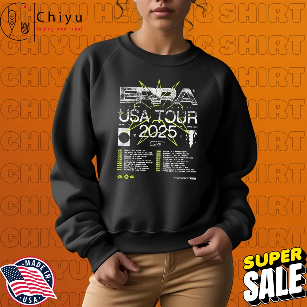 ERRA USA Tour 2025 Live With Tour Dates T-shirts ERRA USA Tour 2025 Live With Tour Dates T-shirts