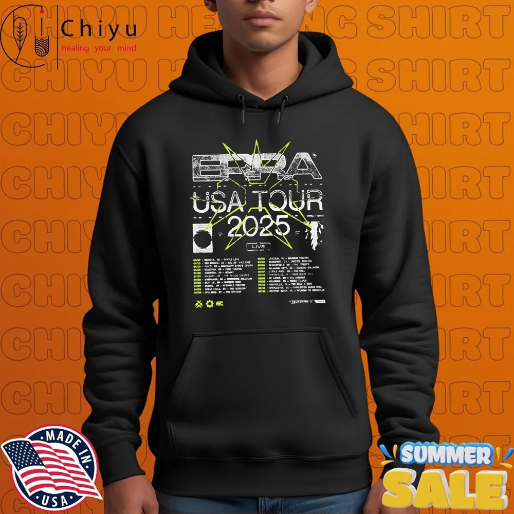 ERRA USA Tour 2025 Live With Tour Dates T-shirts ERRA USA Tour 2025 Live With Tour Dates T-shirts