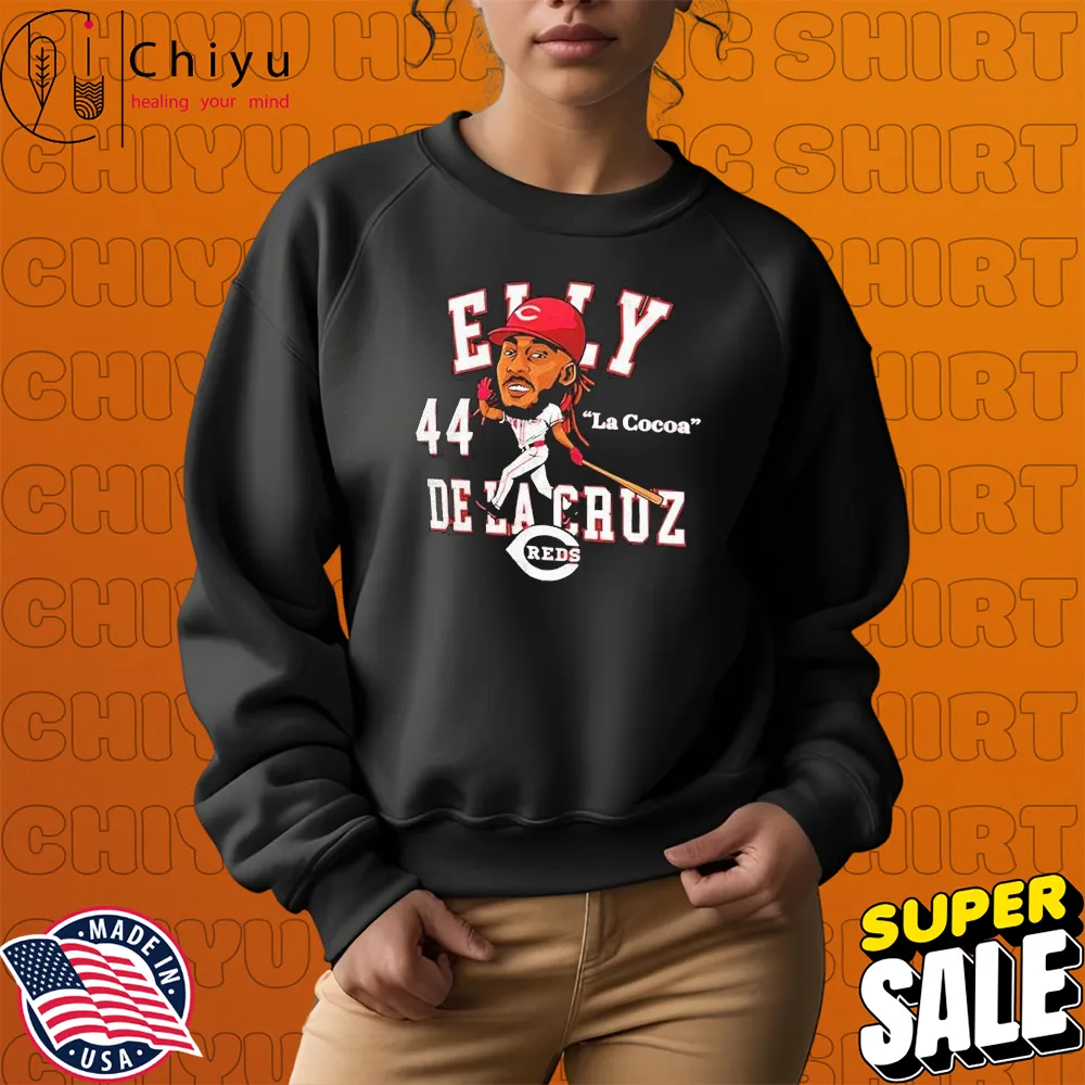 Elly De La Cruz La Cocoa Cincinnati Reds Hometown Caricature Sweatshirt Elly De La Cruz La Cocoa Cincinnati Reds Hometown Caricature Sweatshirt