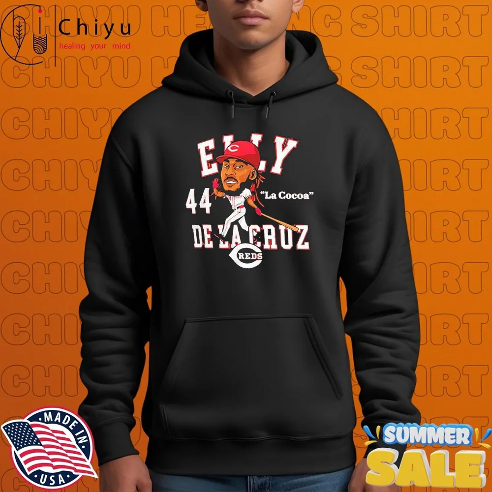 Elly De La Cruz La Cocoa Cincinnati Reds Hometown Caricature T-shirts Elly De La Cruz La Cocoa Cincinnati Reds Hometown Caricature T-shirts