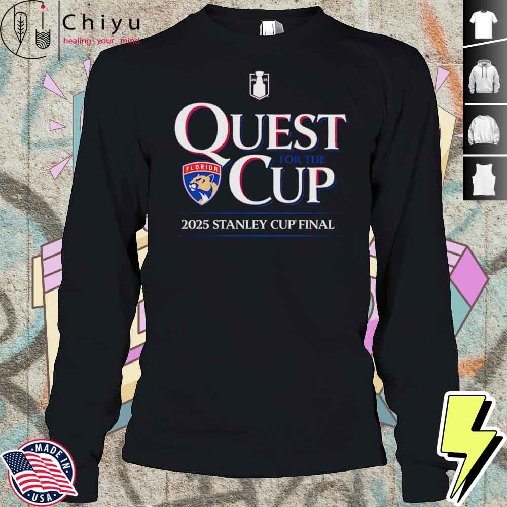 Florida Panthers 2025 Stanley Cup Final Quest For The Cup Shirt Florida Panthers 2025 Stanley Cup Final Quest For The Cup Shirt