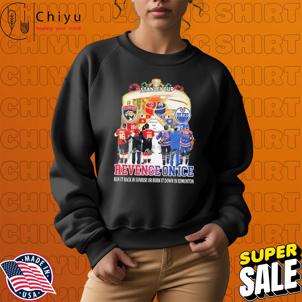 Florida Panthers x Edmonton Oilers Revenge On Ice T-shirt Florida Panthers x Edmonton Oilers Revenge On Ice T-shirt