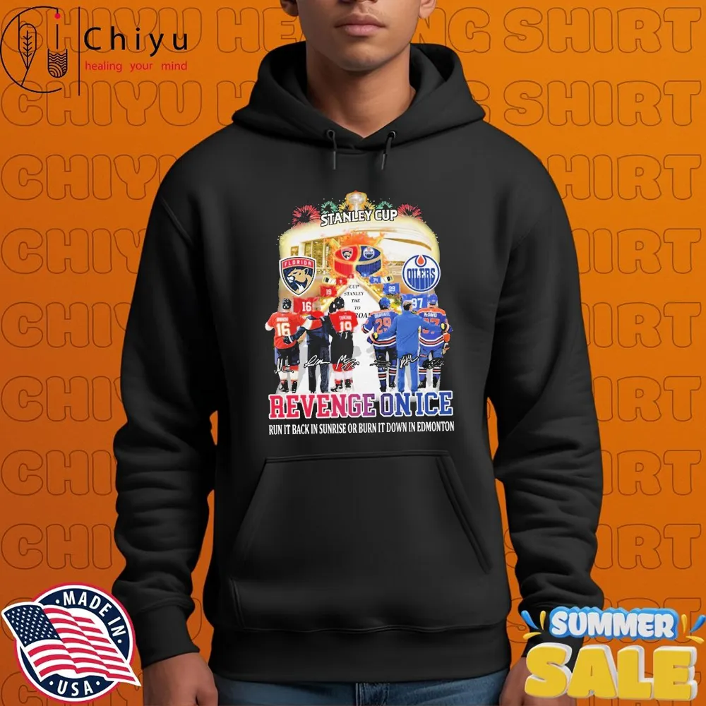 Florida Panthers x Edmonton Oilers Revenge On Ice T-shirt Florida Panthers x Edmonton Oilers Revenge On Ice T-shirt