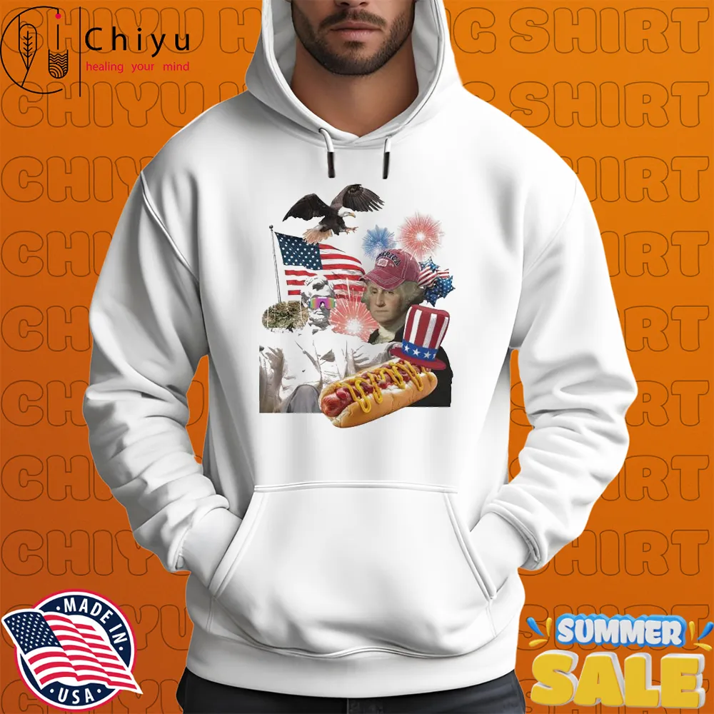 George Washington Eagle Hot Dog Abraham Lincoln Statue Merica USA Flag T-shirts George Washington Eagle Hot Dog Abraham Lincoln Statue Merica USA Flag T-shirts