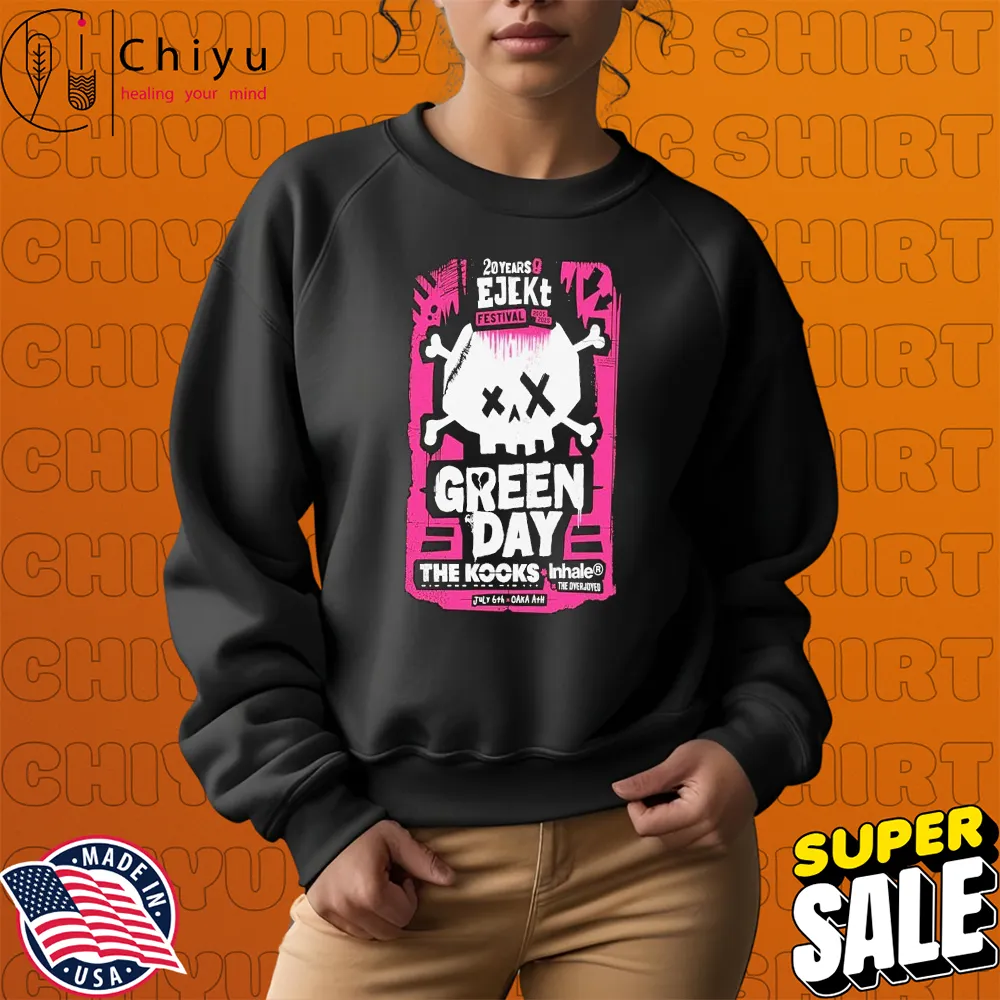 Green Day 20 Years Ejekt Festival July 6 2025 Oaka Athens Greece T-shirts Green Day 20 Years Ejekt Festival July 6 2025 Oaka Athens Greece T-shirts