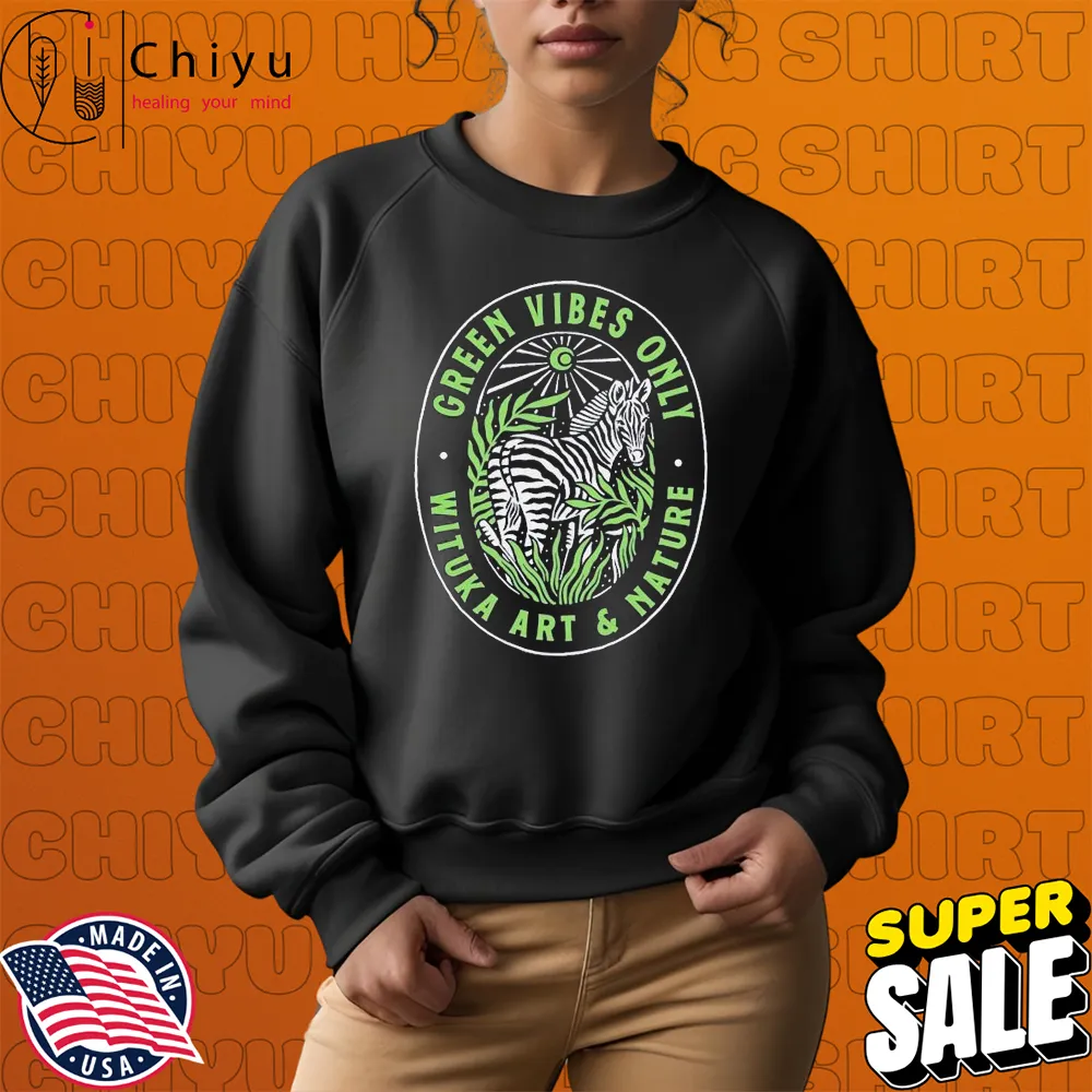 Green Vibes Only Wituka Nature Zebra T-shirts Green Vibes Only Wituka Nature Zebra T-shirts