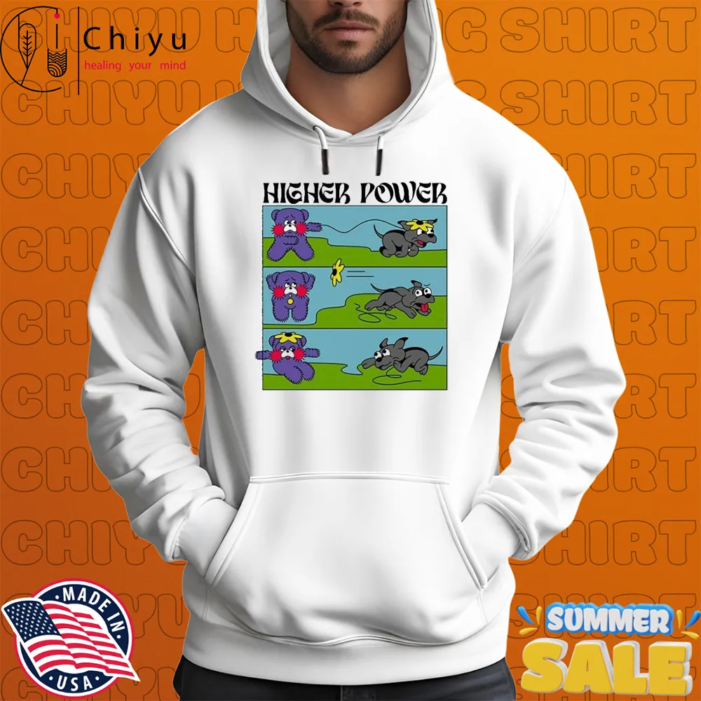 Higher Power Dog Cartoon T-shirt Higher Power Dog Cartoon T-shirt