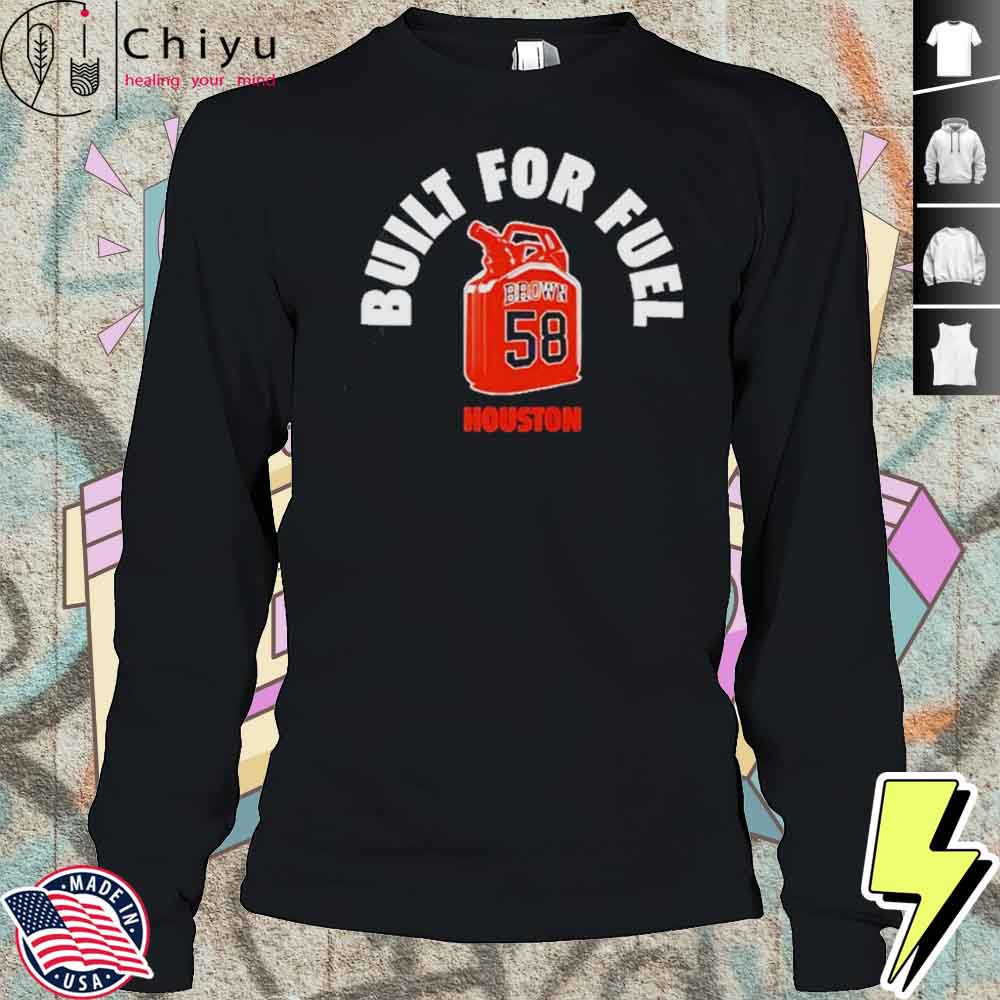 Hunter Brown Built For Fuel Houston Astros T-shirt Hunter Brown Built For Fuel Houston Astros T-shirt