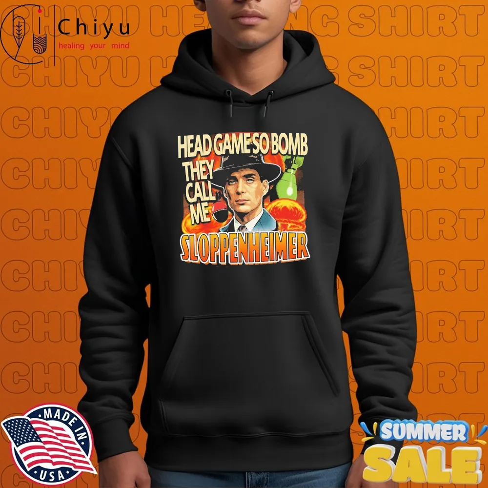 J Robert Oppenheimer Cillian Murphy Oppenheimer Head Game So Bomb They Call Me Sloppenheimer T-shirts J Robert Oppenheimer Cillian Murphy Oppenheimer Head Game So Bomb They Call Me Sloppenheimer T-shirts