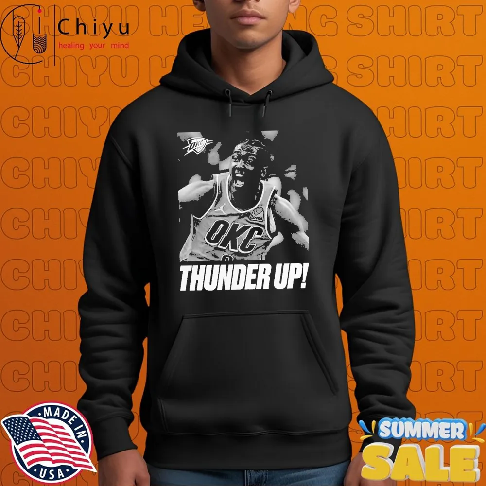 Jalen Williams Thunder Up Oklahoma City Thunder Celebration 2025 NBA Finals Champions T-Shirts Jalen Williams Thunder Up Oklahoma City Thunder Celebration 2025 NBA Finals Champions T-Shirts