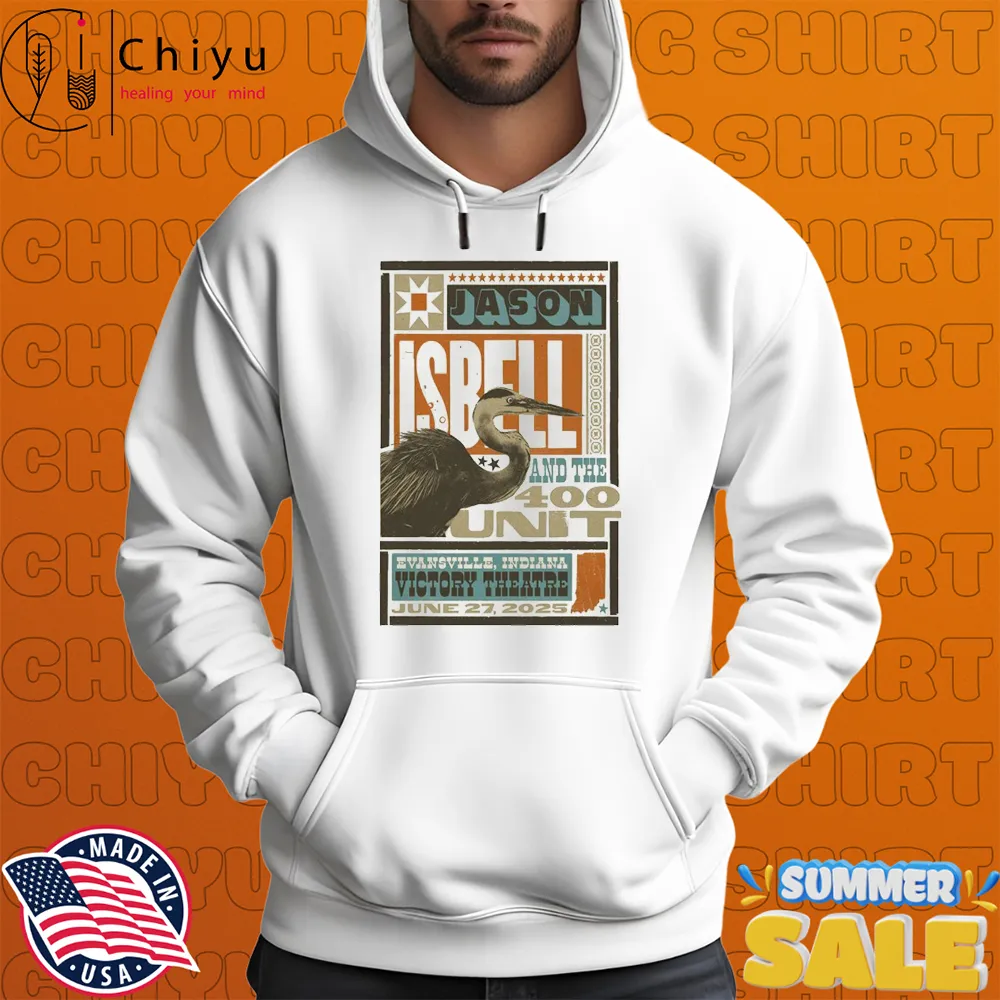 Jason Isbell & The 400 Unit Evansville IN June 27 2025 Concert T-shirts Jason Isbell & The 400 Unit Evansville IN June 27 2025 Concert T-shirts
