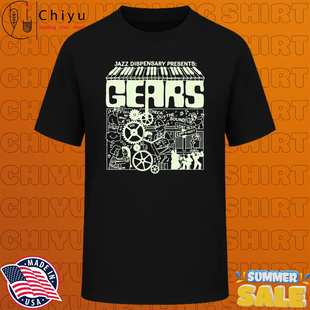 Jazz Dispensary Gears Impressionistee Check Out The Sound T-shirts Jazz Dispensary Gears Impressionistee Check Out The Sound T-shirts