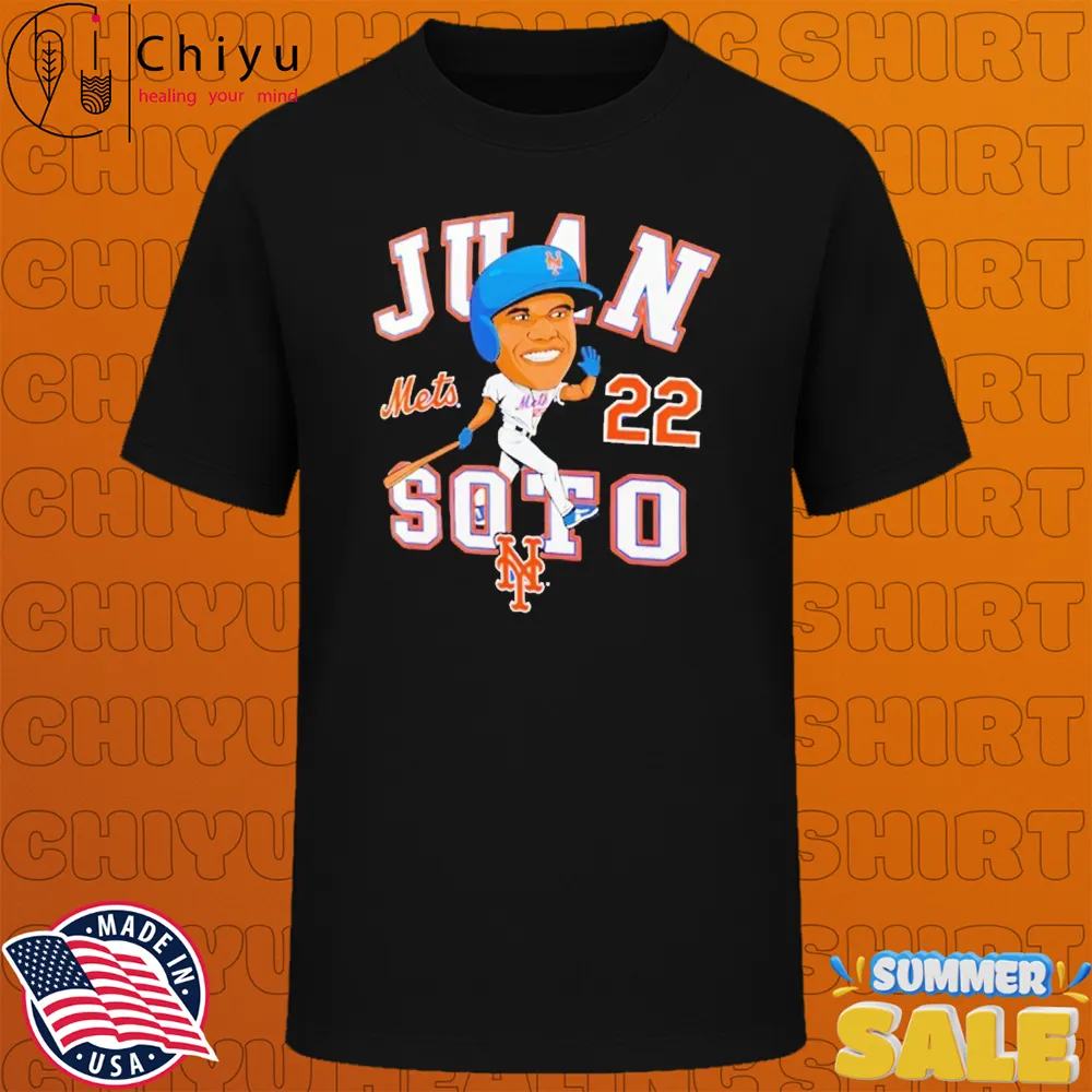 Juan Soto New York Mets Hometown Caricature T-Shirts Juan Soto New York Mets Hometown Caricature T-Shirts