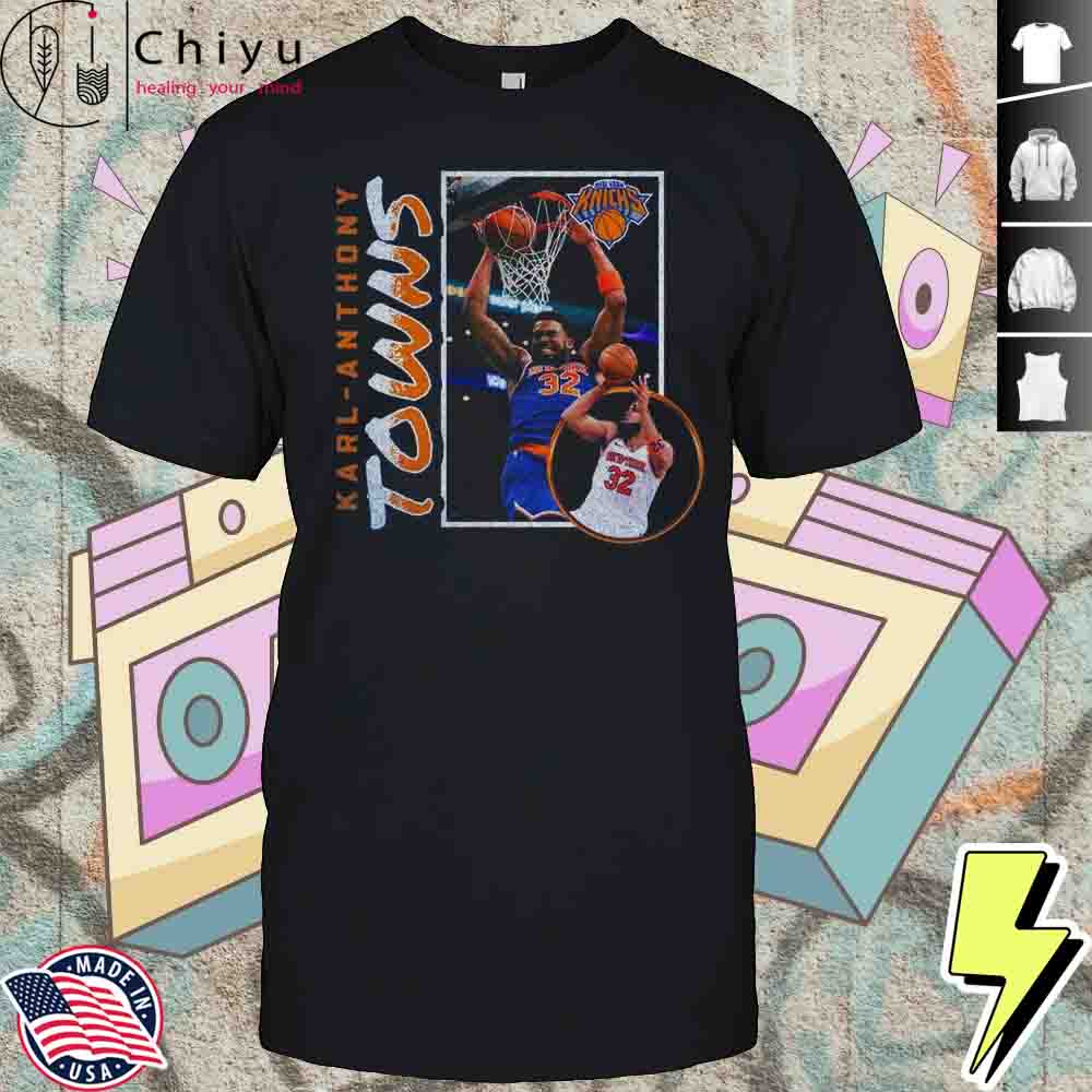 Karl-Anthony Towns New York Knicks 90s Player Graphic 2025 Shirt