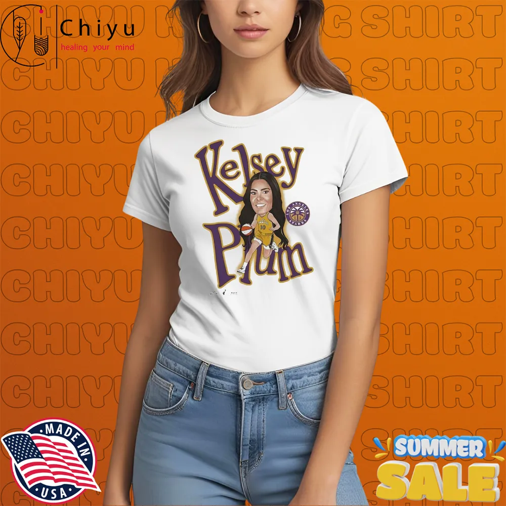Kelsey Plum Los Angeles Sparks Playa Society Sketch T-Shirts Kelsey Plum Los Angeles Sparks Playa Society Sketch T-Shirts